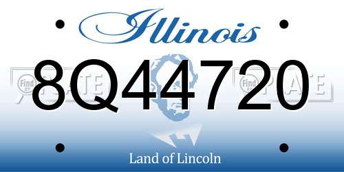 8Q44720 Illinois License Plate