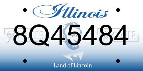 8Q45484 Illinois License Plate
