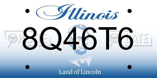 8Q46T6 Illinois License Plate