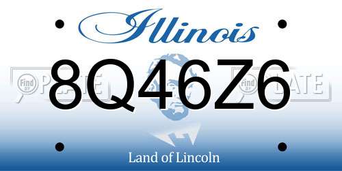 8Q46Z6 Illinois License Plate