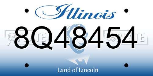 8Q48454 Illinois License Plate