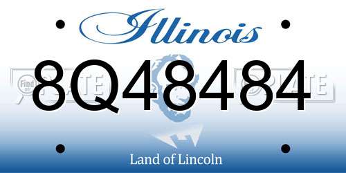 8Q48484 Illinois License Plate