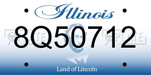 8Q50712 Illinois License Plate