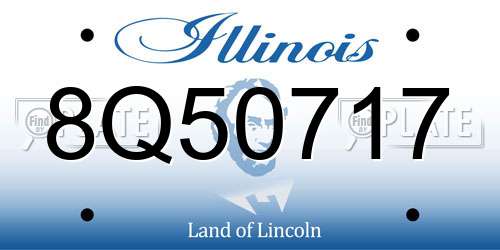 8Q50717 Illinois License Plate