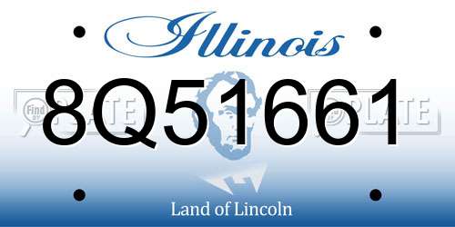8Q51661 Illinois License Plate