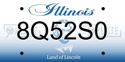 8Q52S0 Illinois License Plate