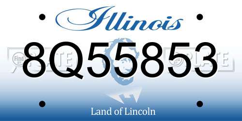 8Q55853 Illinois License Plate
