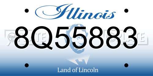 8Q55883 Illinois License Plate