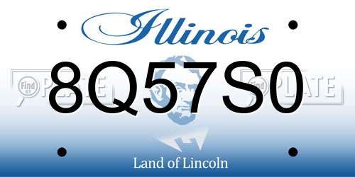 8Q57S0 Illinois License Plate