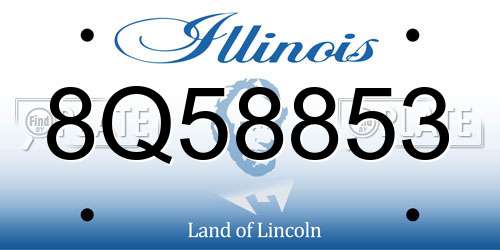8Q58853 Illinois License Plate