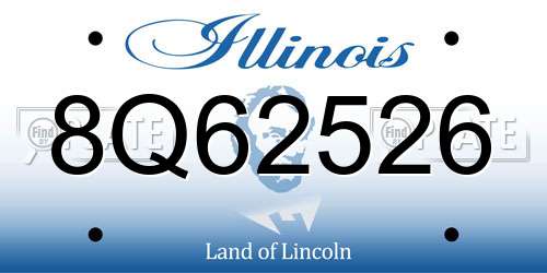 8Q62526 Illinois License Plate
