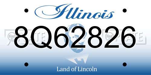 8Q62826 Illinois License Plate