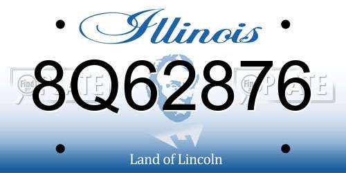 8Q62876 Illinois License Plate