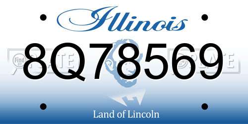 8Q78569 Illinois License Plate
