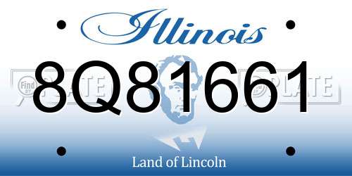 8Q81661 Illinois License Plate