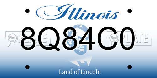 8Q84C0 Illinois License Plate