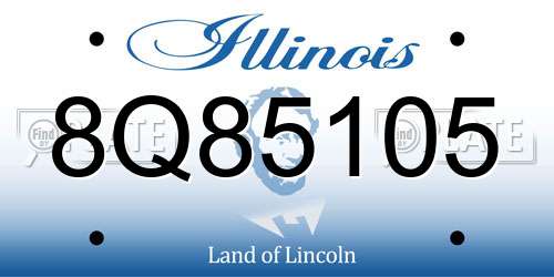 8Q85105 Illinois License Plate