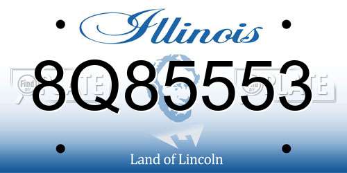 8Q85553 Illinois License Plate