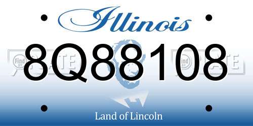 8Q88108 Illinois License Plate