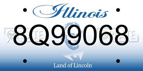 8Q99068 Illinois License Plate