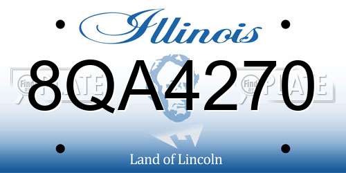 8QA4270 Illinois License Plate