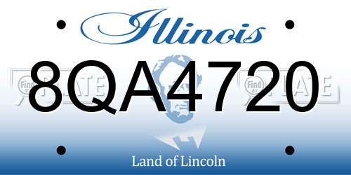 8QA4720 Illinois License Plate