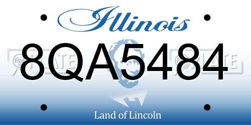 8QA5484 Illinois License Plate