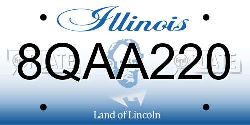 8QAA220 Illinois License Plate