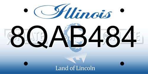 8QAB484 Illinois License Plate
