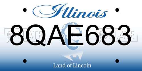 8QAE683 Illinois License Plate