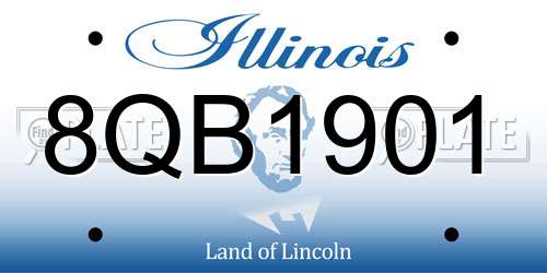 8QB1901 Illinois License Plate