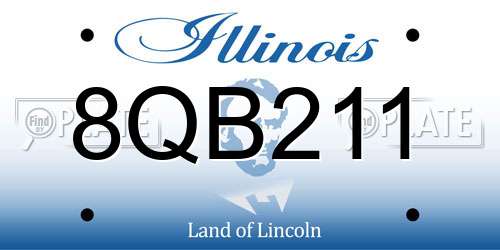 8QB211 Illinois License Plate
