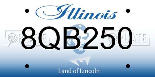 8QB250 Illinois License Plate