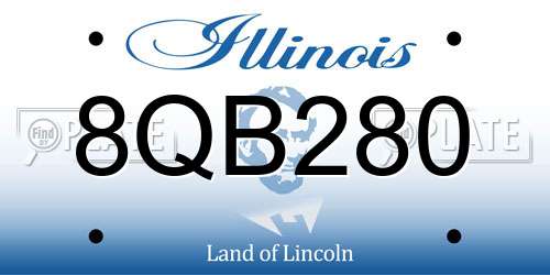 8QB280 Illinois License Plate