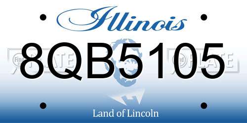 8QB5105 Illinois License Plate