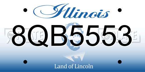 8QB5553 Illinois License Plate
