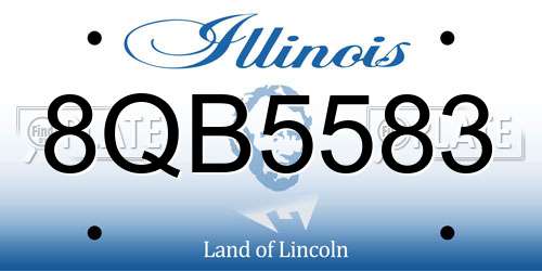 8QB5583 Illinois License Plate