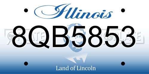 8QB5853 Illinois License Plate