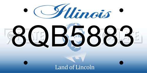 8QB5883 Illinois License Plate