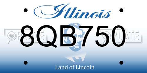 8QB750 Illinois License Plate
