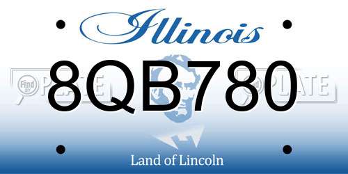 8QB780 Illinois License Plate