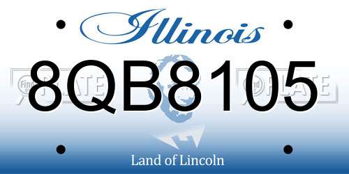 8QB8105 Illinois License Plate