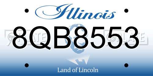 8QB8553 Illinois License Plate