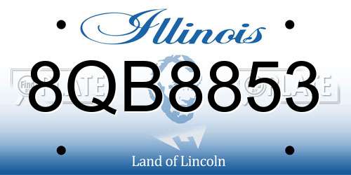 8QB8853 Illinois License Plate