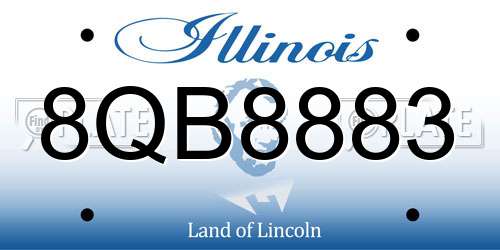 8QB8883 Illinois License Plate