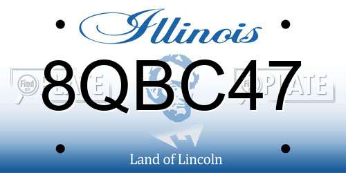 8QBC47 Illinois License Plate
