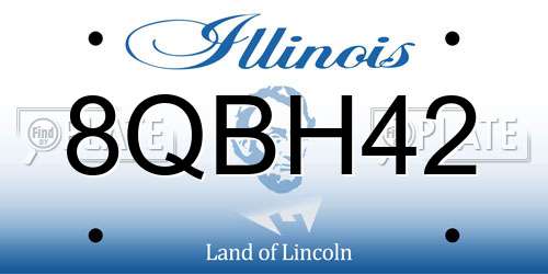 8QBH42 Illinois License Plate