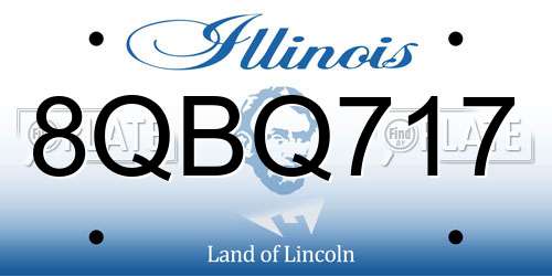 8QBQ717 Illinois License Plate