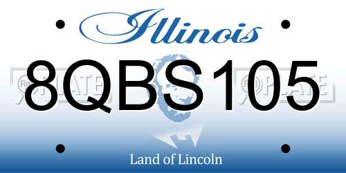 8QBS105 Illinois License Plate