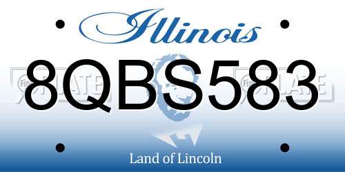 8QBS583 Illinois License Plate